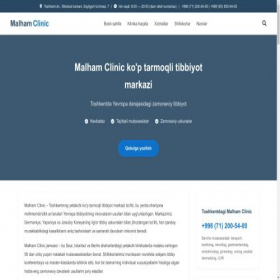 Скриншот главной страницы сайта malham-clinic.ru