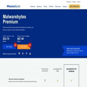 Скриншот главной страницы сайта malwerebytes.com