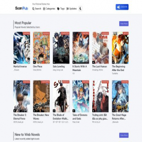 Скриншот главной страницы сайта mangahop.com