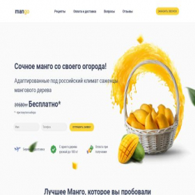 Скриншот главной страницы сайта mango-doma.ru