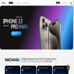 Скриншот главной страницы сайта maniatech.ru