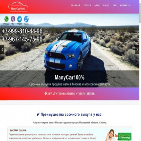 Скриншот главной страницы сайта many-car.ru