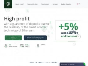 Скриншот главной страницы сайта manyeth.io