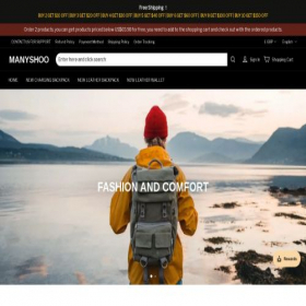 Скриншот главной страницы сайта manyshoo.com