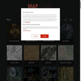 Скриншот главной страницы сайта mapgenie.io