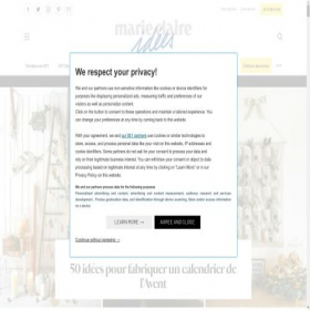 Скриншот главной страницы сайта marieclaireidees.com