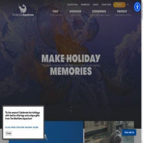 Скриншот главной страницы сайта maritimeaquarium.org