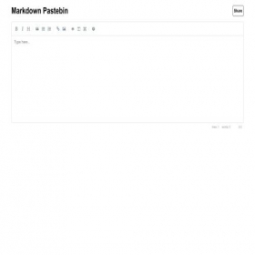 Скриншот главной страницы сайта markdownpastebin.com