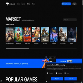 Скриншот главной страницы сайта market.my.games