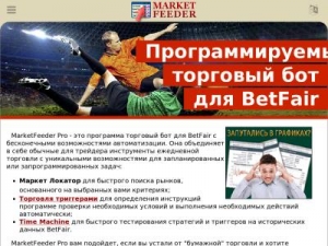 Скриншот главной страницы сайта marketfeeder.ru
