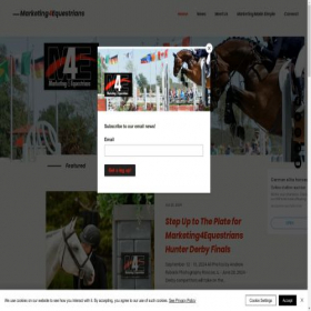 Скриншот главной страницы сайта marketing4equestrians.com