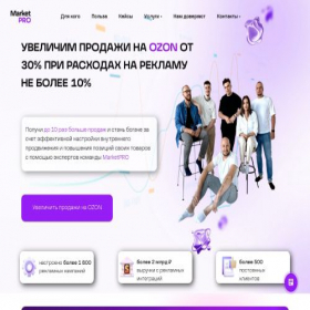Скриншот главной страницы сайта marketpro.info