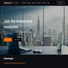 Скриншот главной страницы сайта marketsxp.com