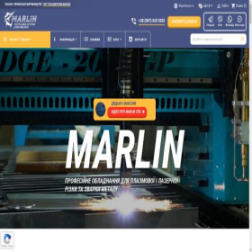 Скриншот главной страницы сайта marlincnc.com.ua