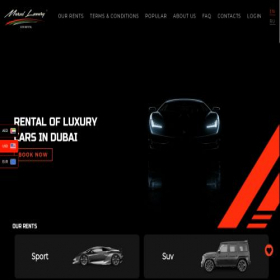 Скриншот главной страницы сайта marsel-luxurycarrental.com