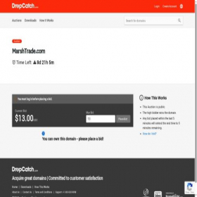 Скриншот главной страницы сайта marshtrade.com
