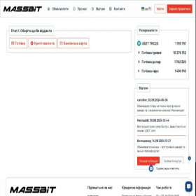 Скриншот главной страницы сайта massbit.org