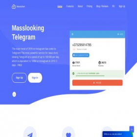 Скриншот главной страницы сайта masslooker.com