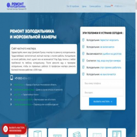 Скриншот главной страницы сайта master-holod-troisk.ru