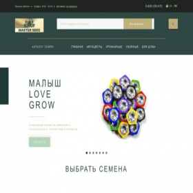 Скриншот главной страницы сайта master-seed.ua