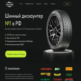 Скриншот главной страницы сайта master-tires.ru