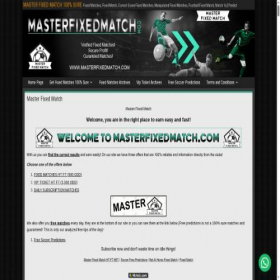 Скриншот главной страницы сайта masterfixedmatch.com