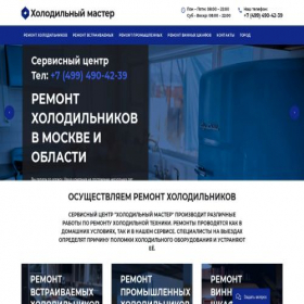 Скриншот главной страницы сайта masters-holod.ru