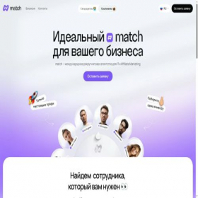 Скриншот главной страницы сайта match.one