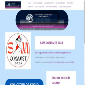 Скриншот главной страницы сайта materiales-sam.org.ar
