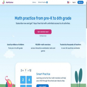 Скриншот главной страницы сайта math-center.org