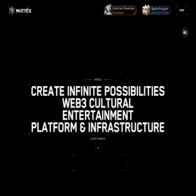 Скриншот главной страницы сайта matr1x.io