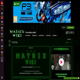 Скриншот главной страницы сайта matrix.fandom.com