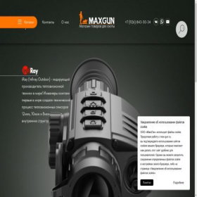 Скриншот главной страницы сайта max-gun.ru