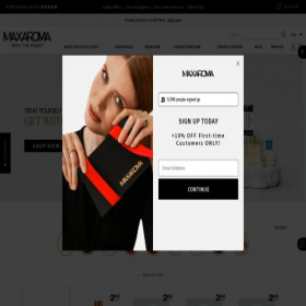 Скриншот главной страницы сайта maxaroma.com