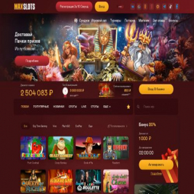 Скриншот главной страницы сайта maxbet-slotsbonus.com