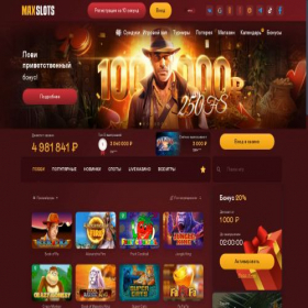Скриншот главной страницы сайта maxbet-slotswin.com