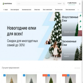 Скриншот главной страницы сайта maxchristmas.shop