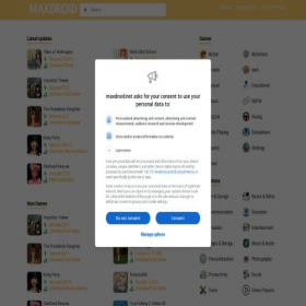 Скриншот главной страницы сайта maxdroid.net