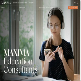 Скриншот главной страницы сайта maxima.education