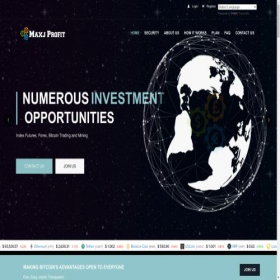 Скриншот главной страницы сайта maxjprofit.com