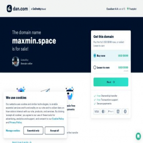 Скриншот главной страницы сайта maxmin.space