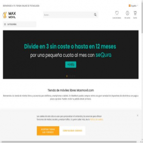 Скриншот главной страницы сайта maxmovil.com