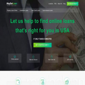 Скриншот главной страницы сайта maybeloan.com