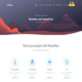 Скриншот главной страницы сайта mazeram.com