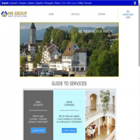Скриншот главной страницы сайта mb-group.ch