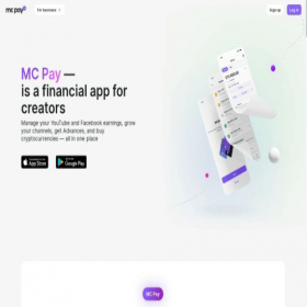 Скриншот главной страницы сайта mcpay.io