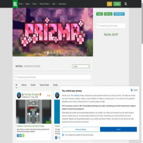 Скриншот главной страницы сайта mcpedl.com