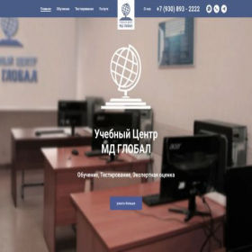 Скриншот главной страницы сайта md-global.ru