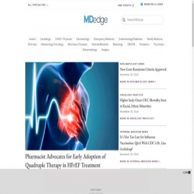 Скриншот главной страницы сайта mdedge.com