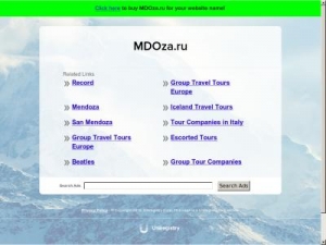 Скриншот главной страницы сайта mdoza.ru